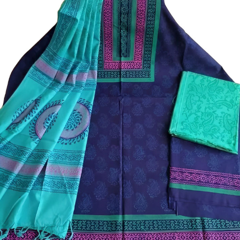 Premium Cotton Salwar Kameez in Bangladesh - Blue